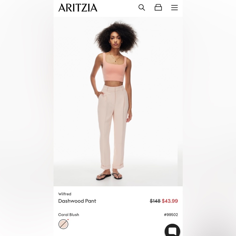 Aritzia dashwood pant color basalt grey size 4